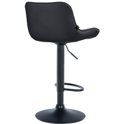 Lot de 2 tabourets de bar Vonore simili cuir noir