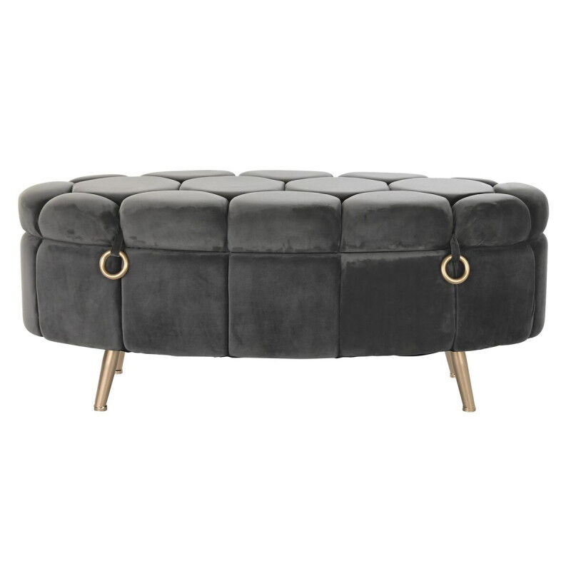 Banquette DKD Home Decor Gris Métal (Reconditionné A)