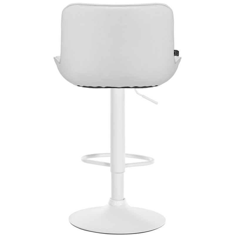 Lot de 2 tabourets de bar Vonore simili cuir blanc