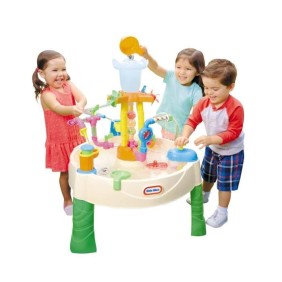 Table d'eau fontaine Little Tikes - Usine a Fontaines - PVC - 75x75x95cm - Garçon et Fille - 24 mois+