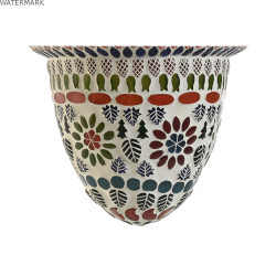 Suspension DKD Home Decor Verre Métal Multicouleur 25 W 20 x 20 x 28 cm (2 Unités)