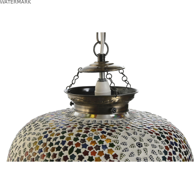 Suspension DKD Home Decor 32 x 32 x 26 cm Verre Multicouleur 25 W (2 Unités)