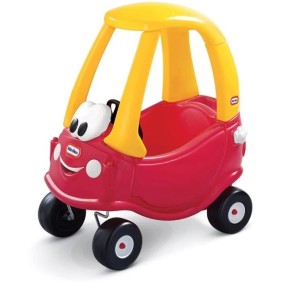 Little Tikes - Cozy Coupe Voiture d'enfant - Mini Véhicule pieds au sol a pousser avec véritable klaxon - Pour 18 mois et +