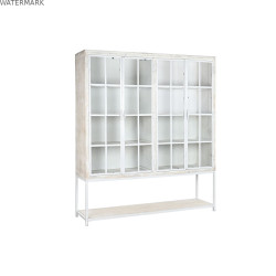 Étagère DKD Home Decor Blanc Noir Métal Bois de manguier 170 x 45 x 200 cm