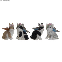 Figurine Décorative DKD Home Decor 11 x 13 x 15 cm animaux (4 Unités)