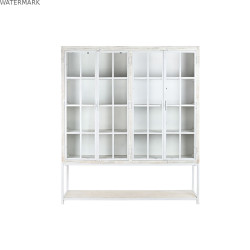 Étagère DKD Home Decor Blanc Noir Métal Bois de manguier 170 x 45 x 200 cm