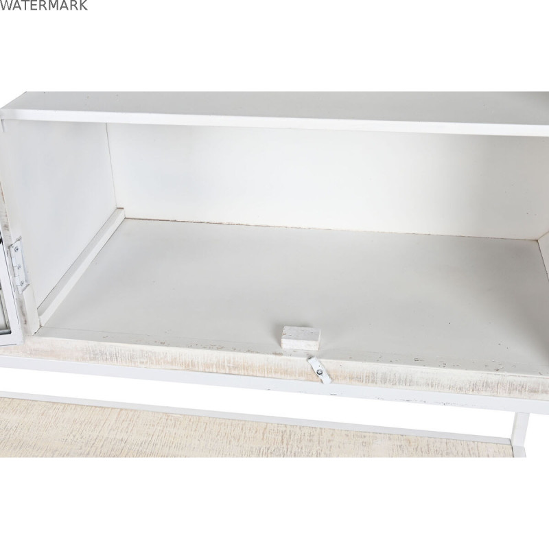 Étagère DKD Home Decor Blanc Noir Métal Bois de manguier 170 x 45 x 200 cm