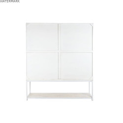 Étagère DKD Home Decor Blanc Noir Métal Bois de manguier 170 x 45 x 200 cm