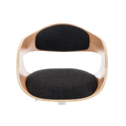 Tabouret de bar Kingston C tissu naturel/gris foncé