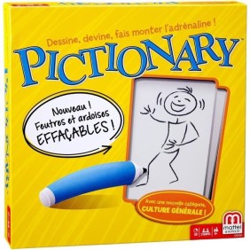 Mattel - Pictionary - Jeu de société et de dessin - 2 a 4 équipes - 8 ans et +