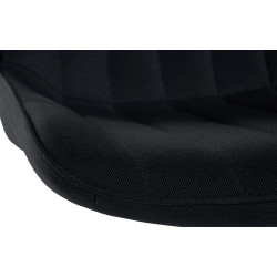 Set de 2 taburetes de bar Toni en tela Negro,Metal negro mate