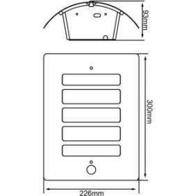 Applique avec détecteur TODD couleur Anthracite E27