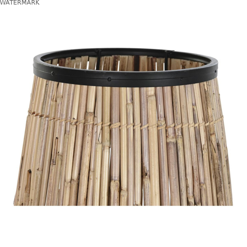 Vase DKD Home Decor Naturel Noir Métal Rotin 38 x 38 x 73 cm