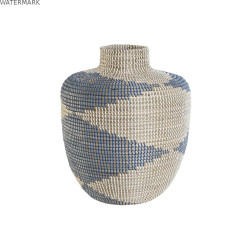 Vase DKD Home Decor Bleu Naturel méditerranéen 40 x 40 x 48 cm