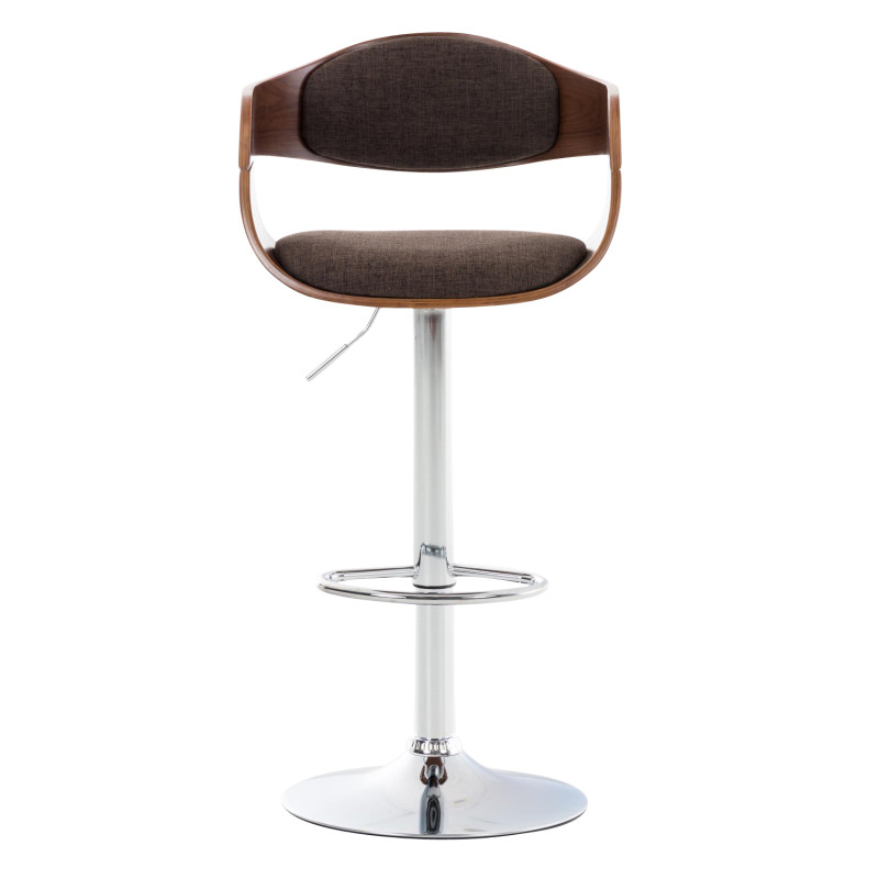 Sgabello da bar Kingston C in tessuto noce/marrone