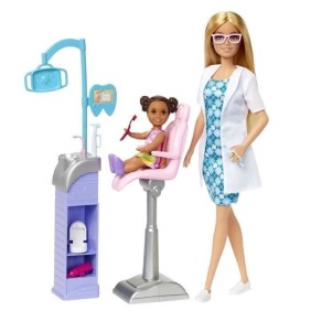 Barbie - Métiers - Coffret poupée Barbie Dentiste et accessoires