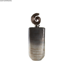 Vase DKD Home Decor Multicouleur Aluminium Verre 19 x 12 x 55 cm