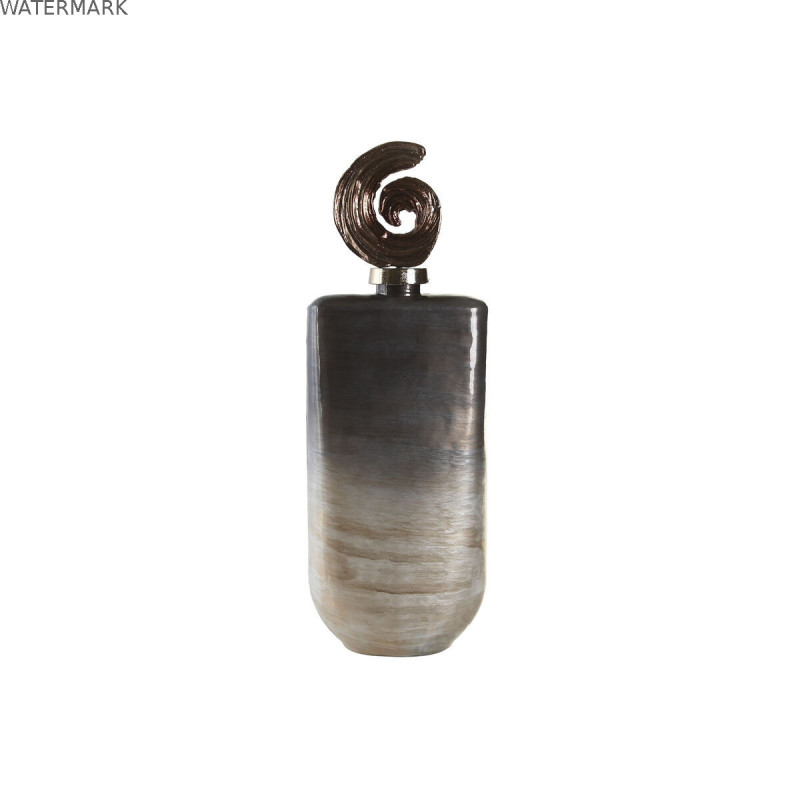 Vase DKD Home Decor Multicouleur Aluminium Verre 19 x 12 x 55 cm