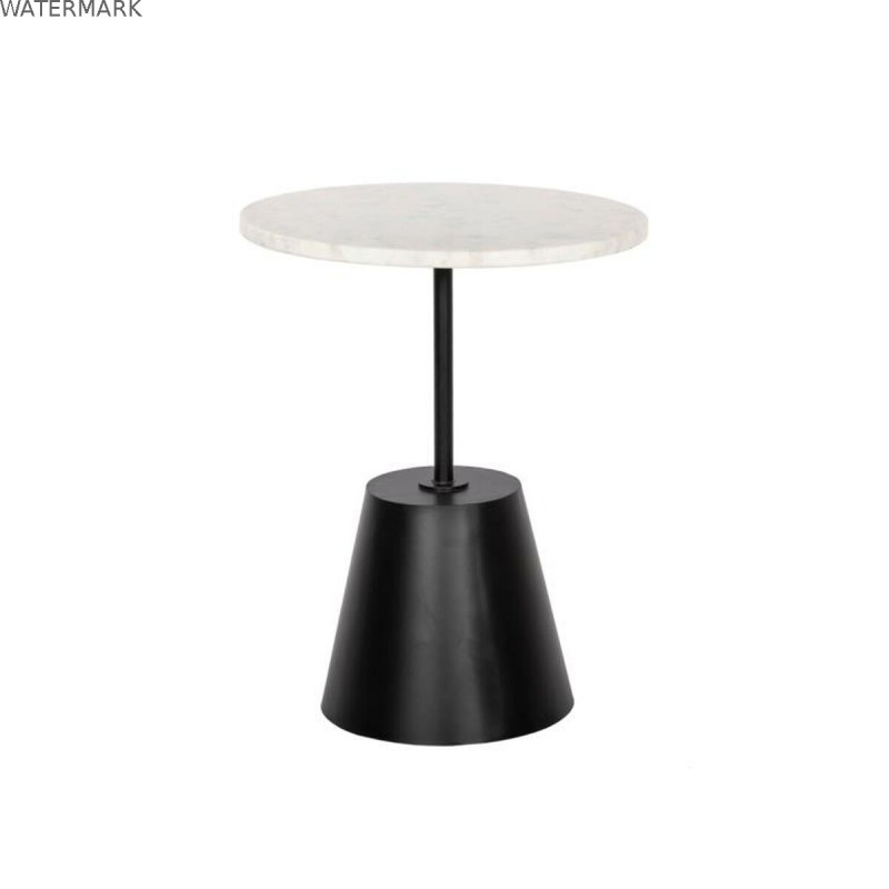 Table d'appoint DKD Home Decor Noir Blanc Métal Marbre 40 x 40 x 50 cm