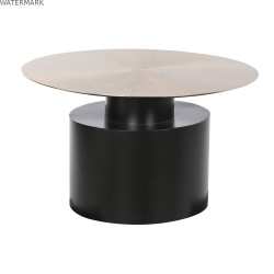 Table d'appoint DKD Home Decor 76 x 76 x 46 cm Noir Doré Fer