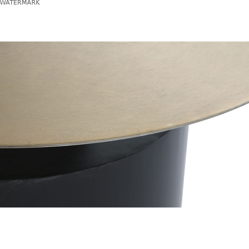 Table d'appoint DKD Home Decor 76 x 76 x 46 cm Noir Doré Fer