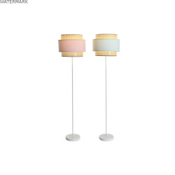 Lampadaire DKD Home Decor 38 x 38 x 154 cm Rose Métal Vert 220 V 50 W (2 Unités)