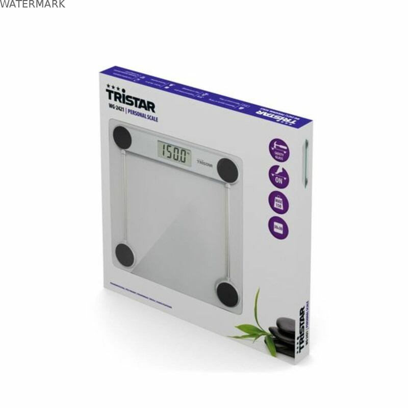 Balance Numérique de Salle de Bain Tristar WG-2421 Noir verre