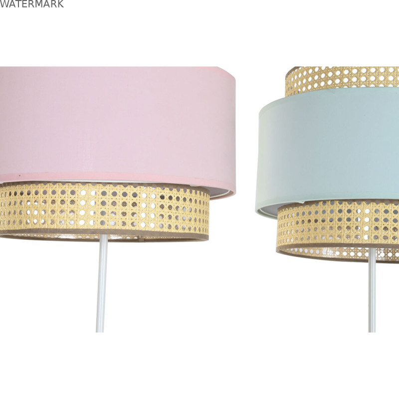 Lampadaire DKD Home Decor 38 x 38 x 154 cm Rose Métal Vert 220 V 50 W (2 Unités)