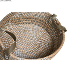 Set de basket DKD Home Decor 45 x 35 x 18 cm Polyuréthane Tropical Herbier marin