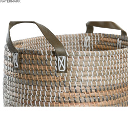 Set de basket DKD Home Decor 45 x 35 x 18 cm Polyuréthane Tropical Herbier marin