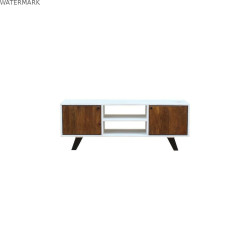 Meubles de télévision DKD Home Decor Blanc 135 x 35 x 40 cm Métal Bois de manguier