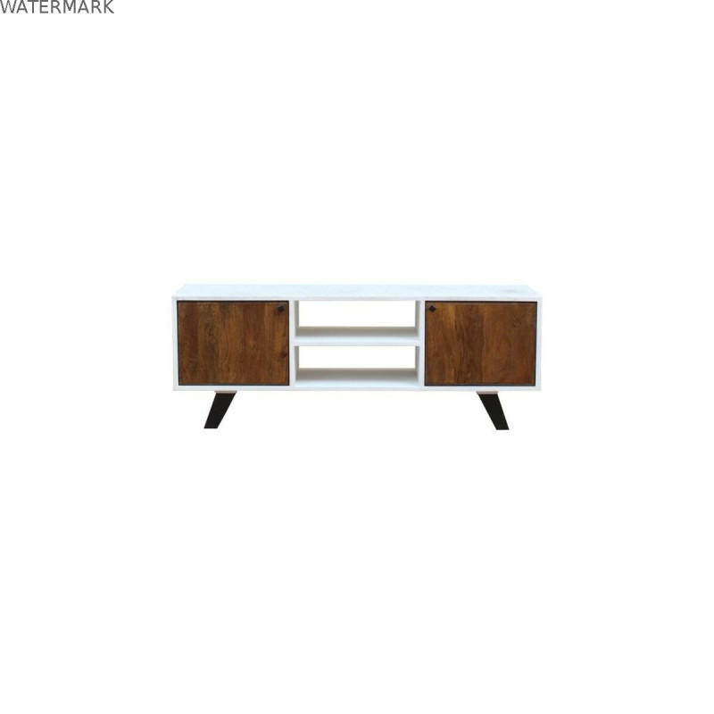 Meubles de télévision DKD Home Decor Blanc 135 x 35 x 40 cm Métal Bois de manguier