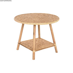 Table d'appoint DKD Home Decor 61 x 61 x 46 cm 61 x 61 x 49 cm Marron Rotin