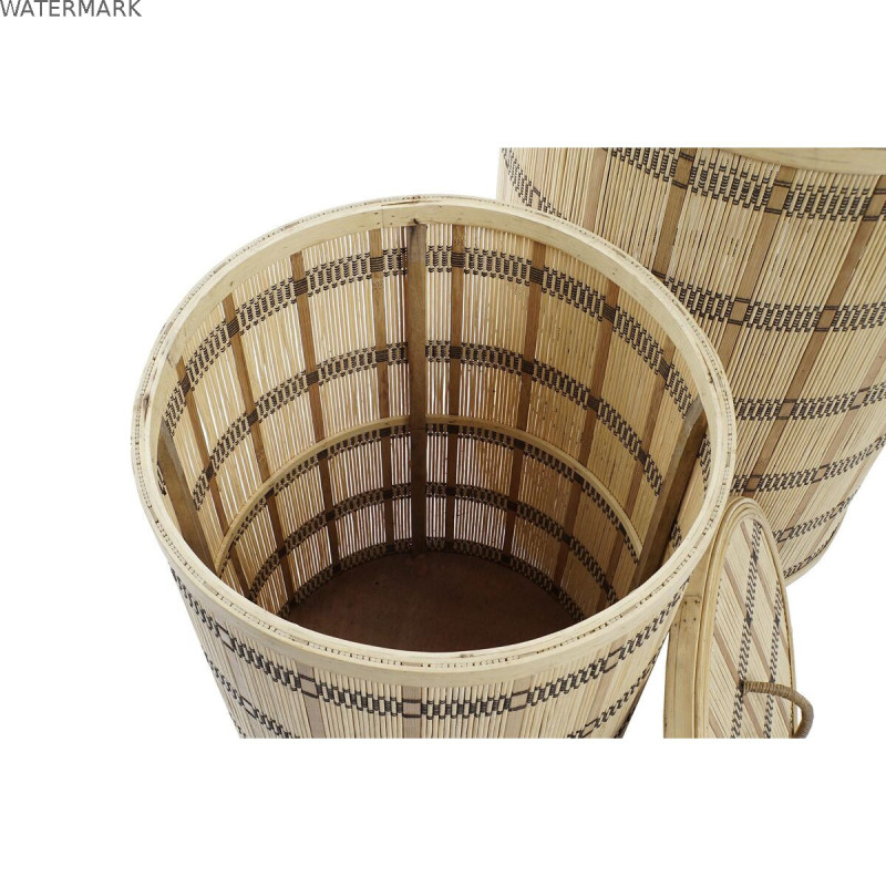 Set de basket DKD Home Decor 40 x 40 x 63 cm Bambou