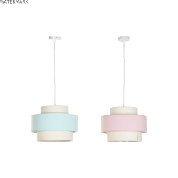 Suspension DKD Home Decor 40 x 40 x 30 cm Vert Rose clair 50 W (2 Unités)