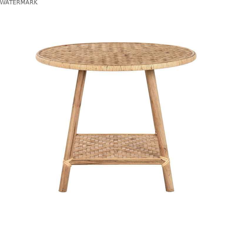 Table d'appoint DKD Home Decor 61 x 61 x 46 cm 61 x 61 x 49 cm Marron Rotin