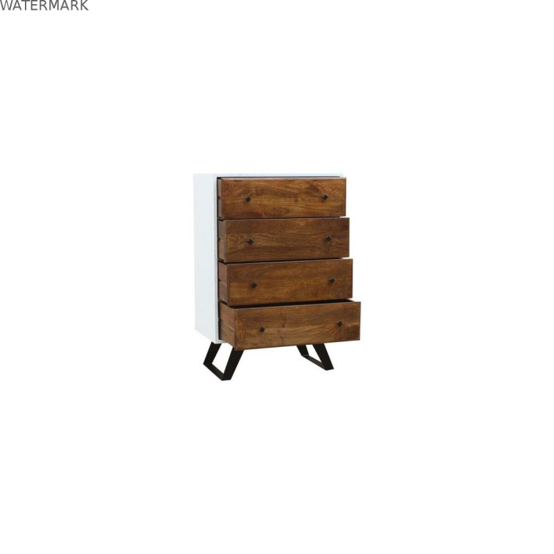 Caisson à Tiroirs DKD Home Decor Blanc 70 x 40 x 105 cm Métal Bois de manguier