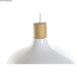 Suspension DKD Home Decor Blanc Marron Métal Pin 50 W 35,5 x 35,5 x 21 cm