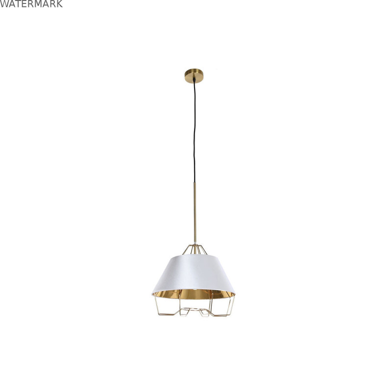 Suspension DKD Home Decor Blanc Doré PVC Métal 50 W 38 x 38 x 32 cm