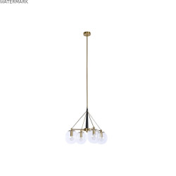 Suspension DKD Home Decor 50 x 50 x 144 cm Verre Doré Métal 50 W