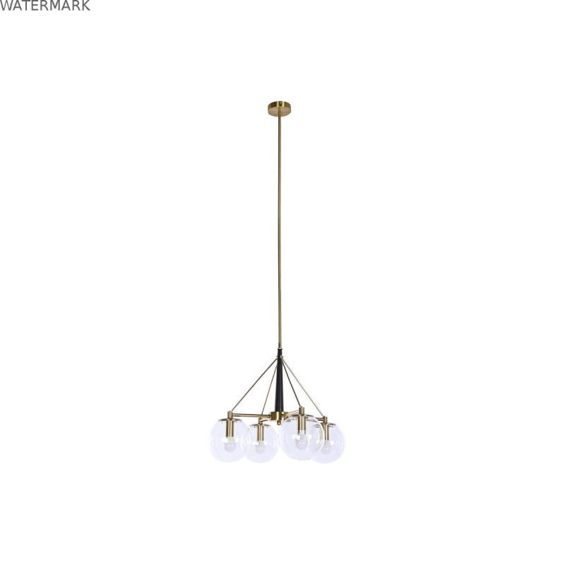 Suspension DKD Home Decor 50 x 50 x 144 cm Verre Doré Métal 50 W