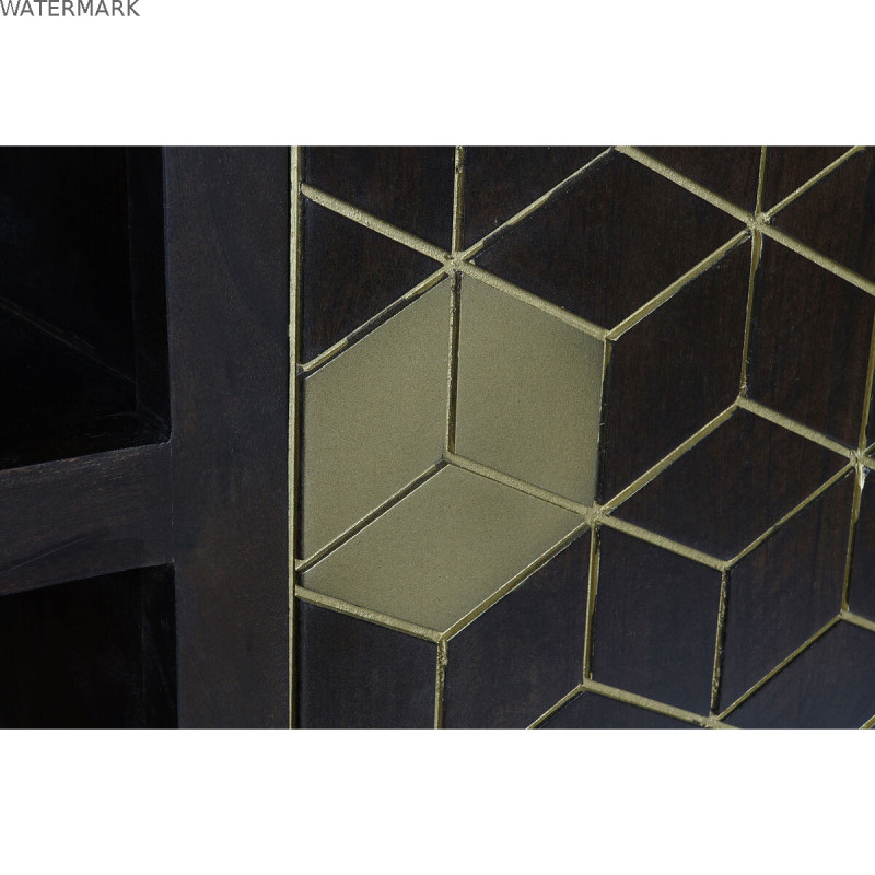 Meubles de télévision DKD Home Decor 140 x 40 x 55 cm Noir Métal Acacia
