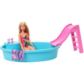 Barbie - Barbie et Sa Piscine - Coffret Poupée Mannequin - 3 ans et +