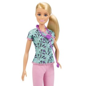 Poupée Mannequin Barbie Infirmiere - Marque BARBIE - Des 3 ans - Accessoires a theme