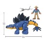 FISHER - PRICE IMAGINEXT -  Jurassic World - Stegosaurus Et Personnage - Figurine d'action 1er age - 3 ans et +