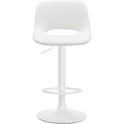 Tabouret de bar Camden, similicuir blanc