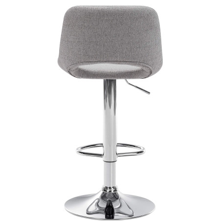 Tabouret de bar Camden, tissu, chrome gris clair