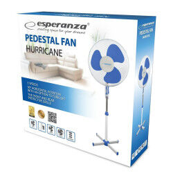 Ventilateur sur Pied Esperanza EHF001WB Bleu Blanc 50 W
