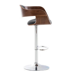 Tabouret de bar Kingston C tissu noyer/gris foncé