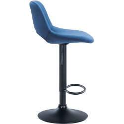 Tabouret de bar Camden en velours noir bleu